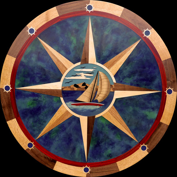 Bay Sailing Compass Rose